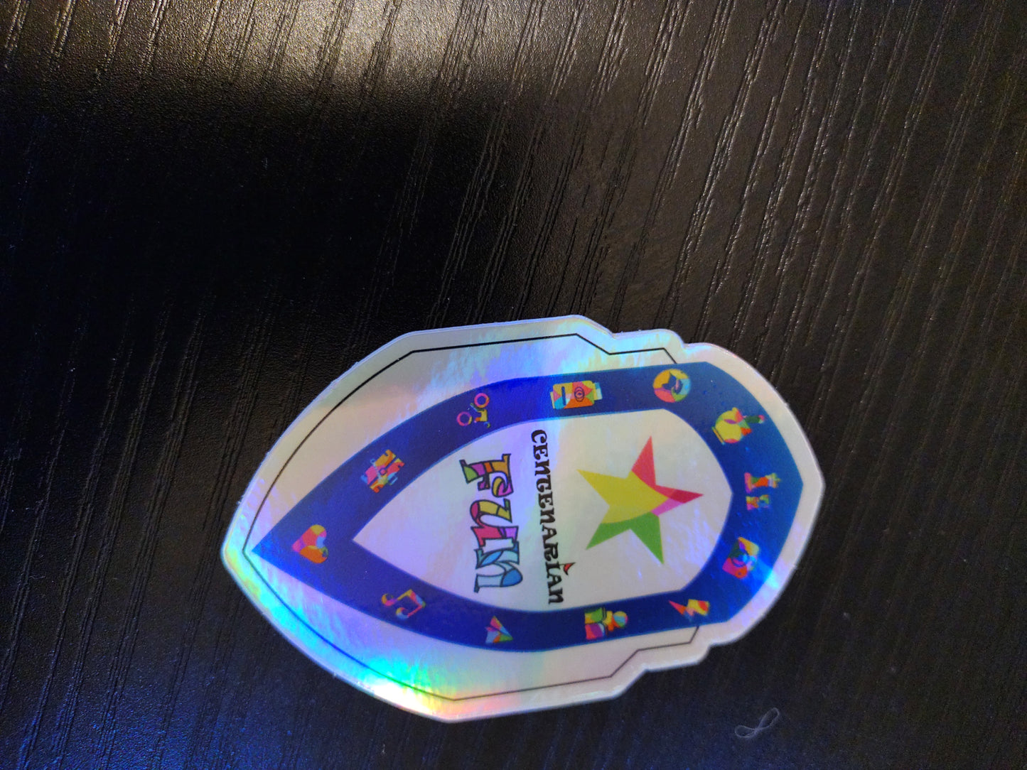 #CentenarianFun Hologram Shield 3 inch Sticker