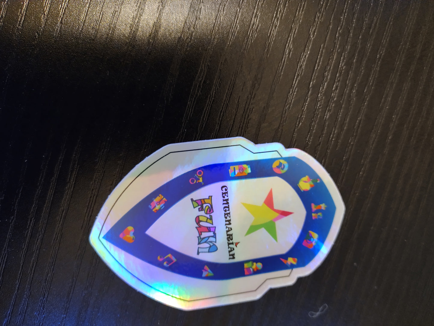 #CentenarianFun Hologram Shield 3 inch Sticker