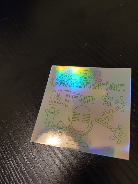 #CentenarianFun Square Sticker