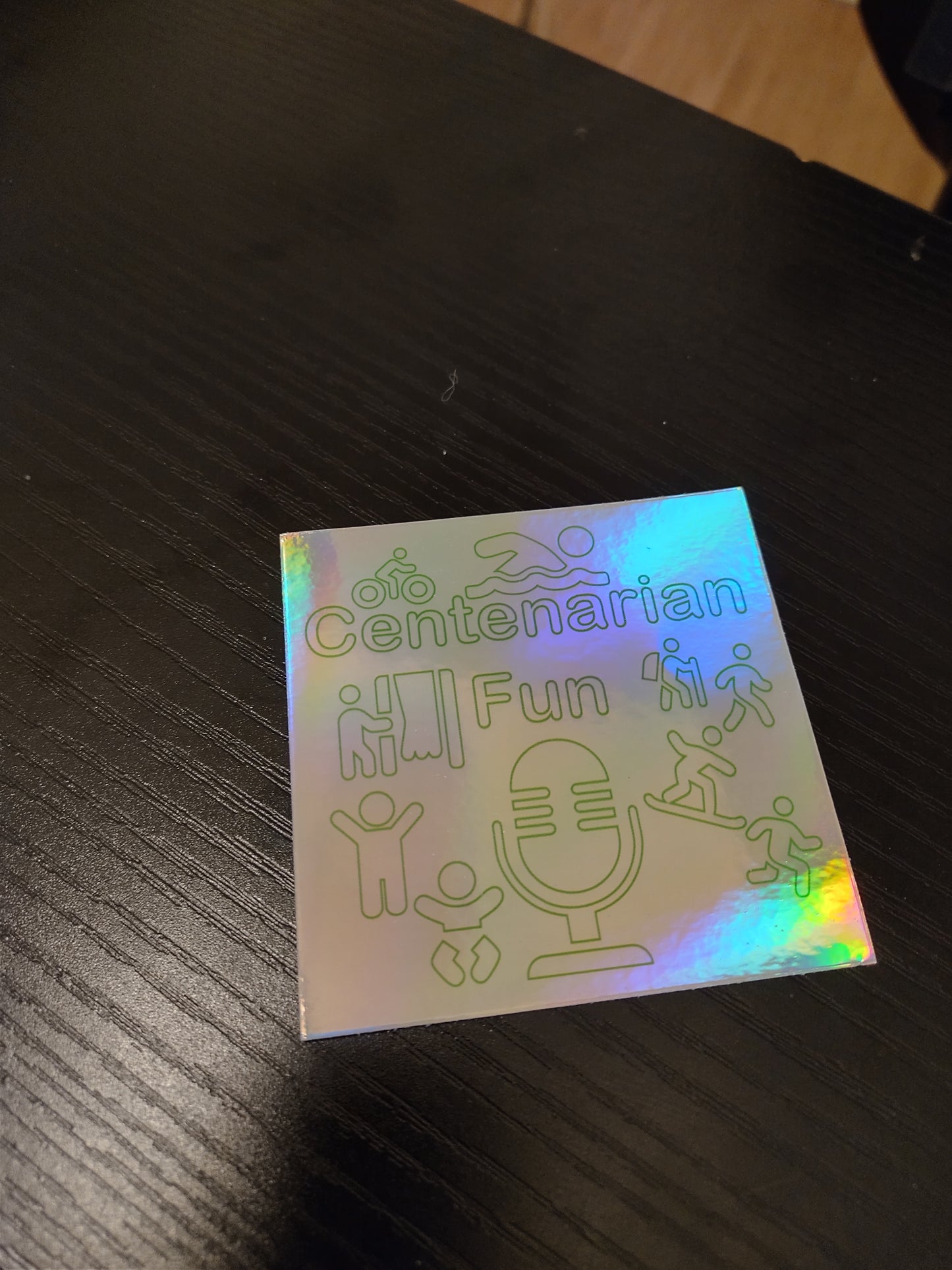 #CentenarianFun Square Sticker