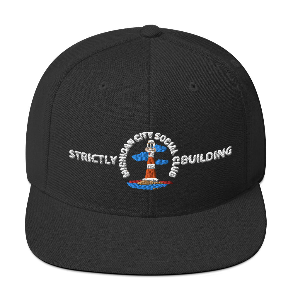 MICHIGAN CITY SOCIAL CLUB "STRICTLY BUILDING" Snapback Hat