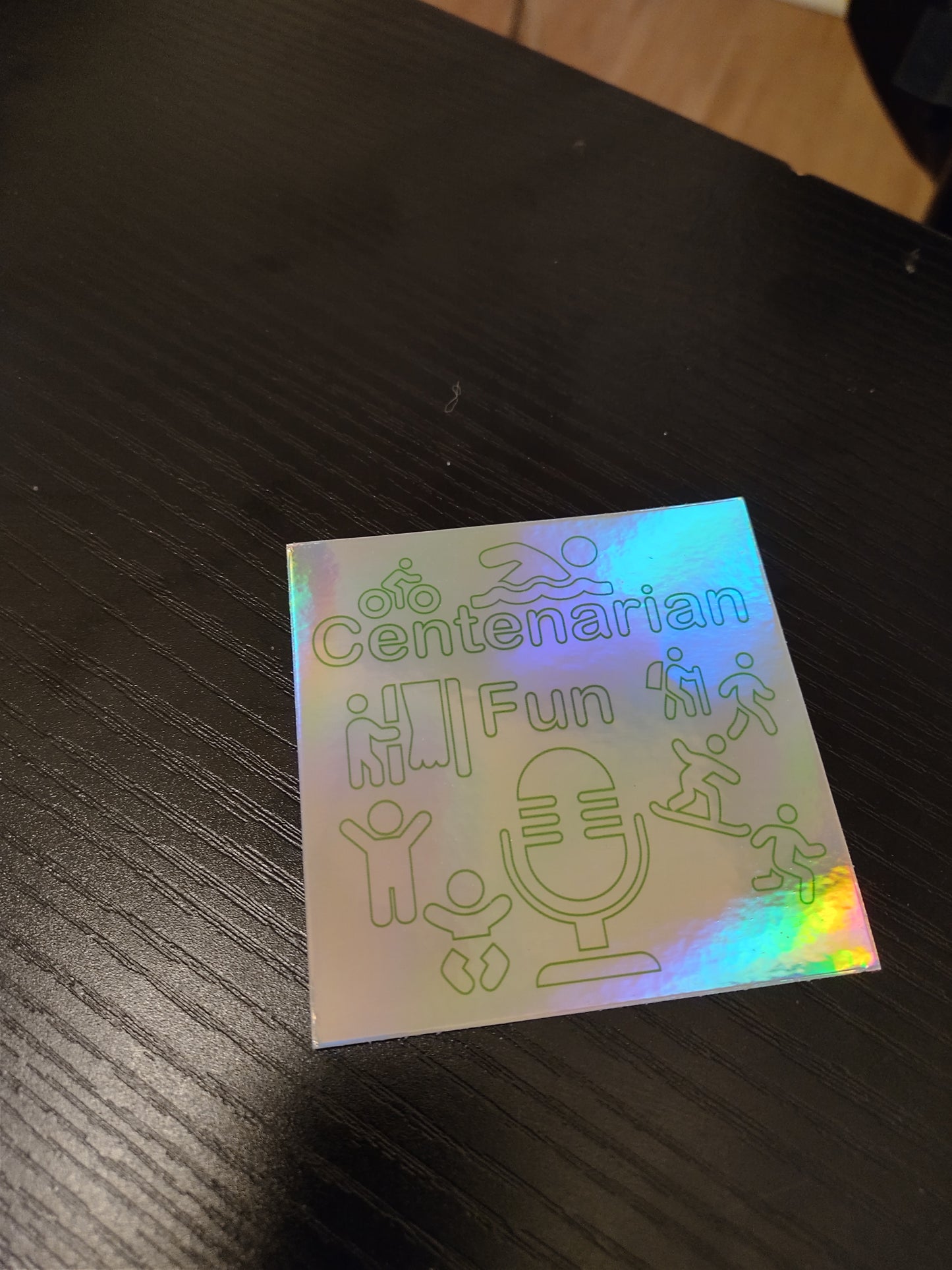 #CentenarianFun Square Sticker