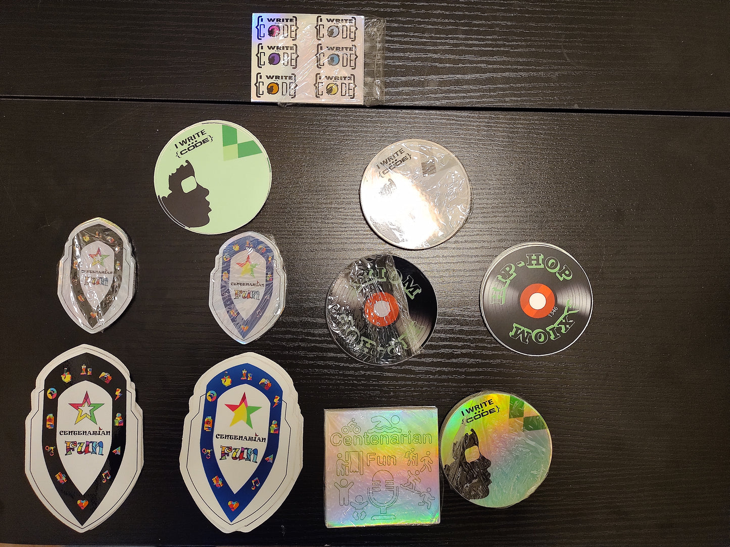 #CentenarianFun Hologram Shield 3 inch Sticker