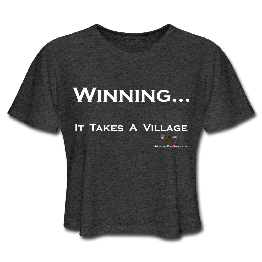 Winning Cropped T-Shirt - deep heather