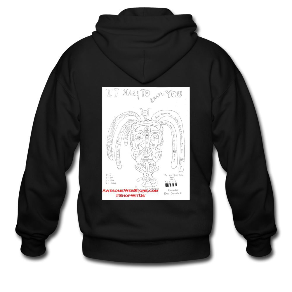 It Was Meant To Shape You Zip Hoodie Back Graphic - black