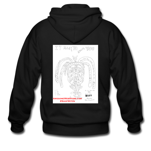 It Was Meant To Shape You Zip Hoodie Back Graphic - black